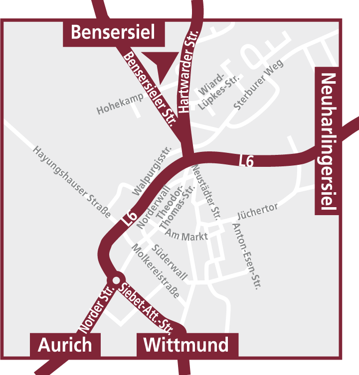 Anfahrtskarte Wohnpark Esens