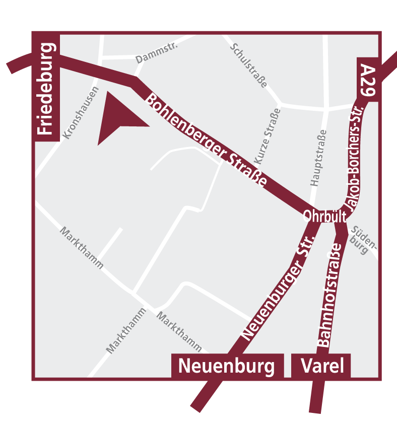 Anfahrtskarte Wohnpark Zetel